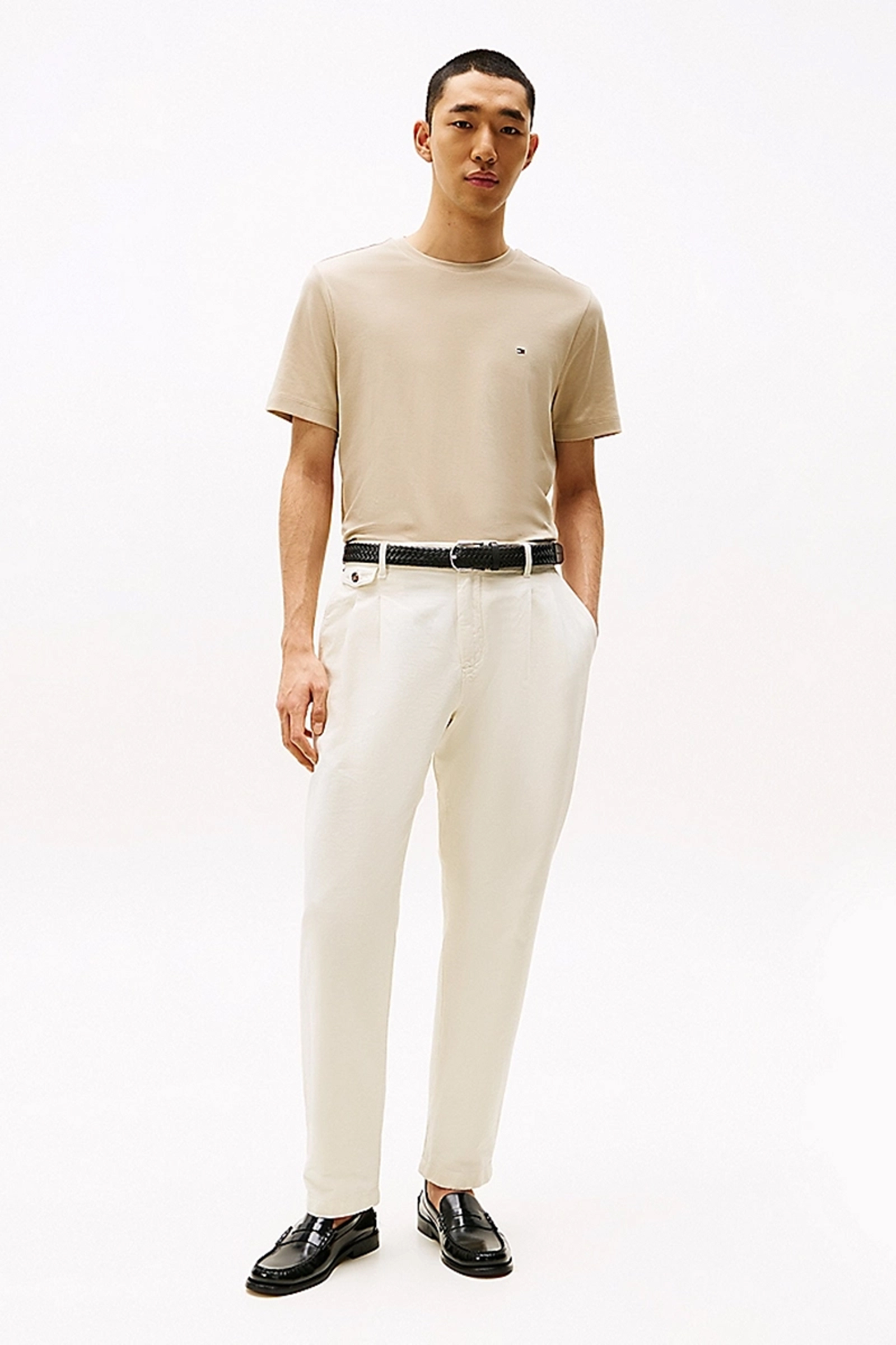 Tommy Hilfiger LIGHT INTERLOCK TEE bruin/beige-1 2