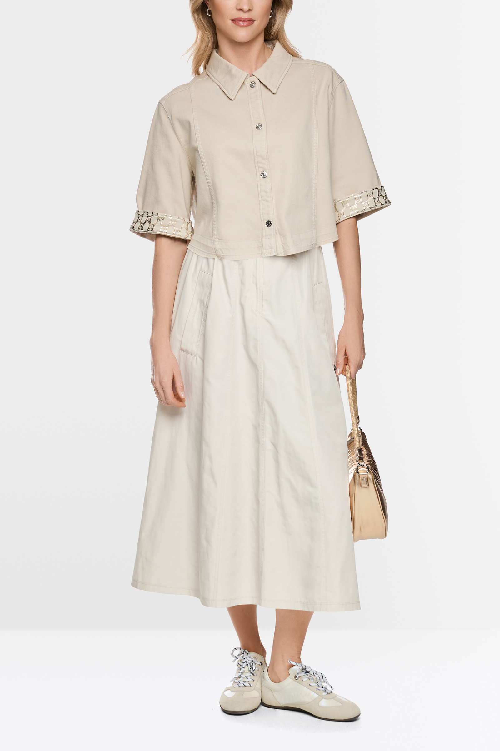 Dames blouse lange mouw grijs