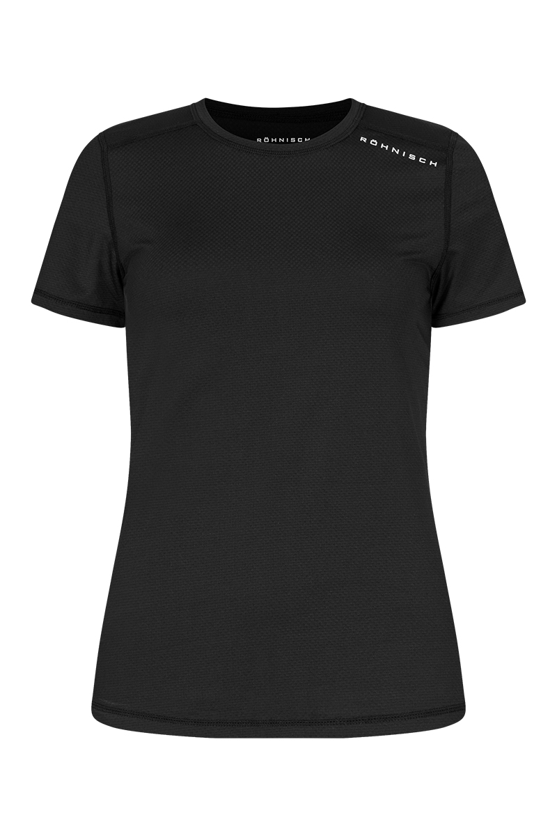 Fitness dames t-shirt km zwart