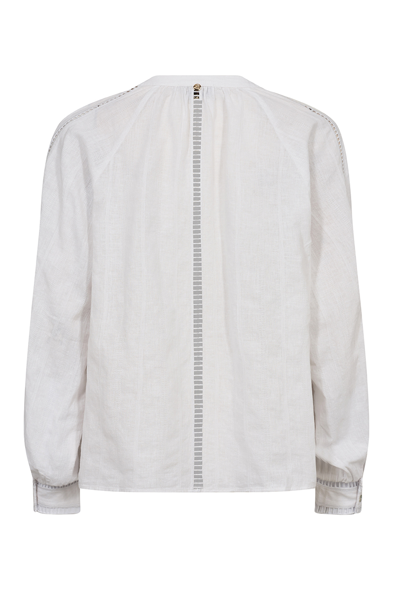 Dames blouse lange mouw wit