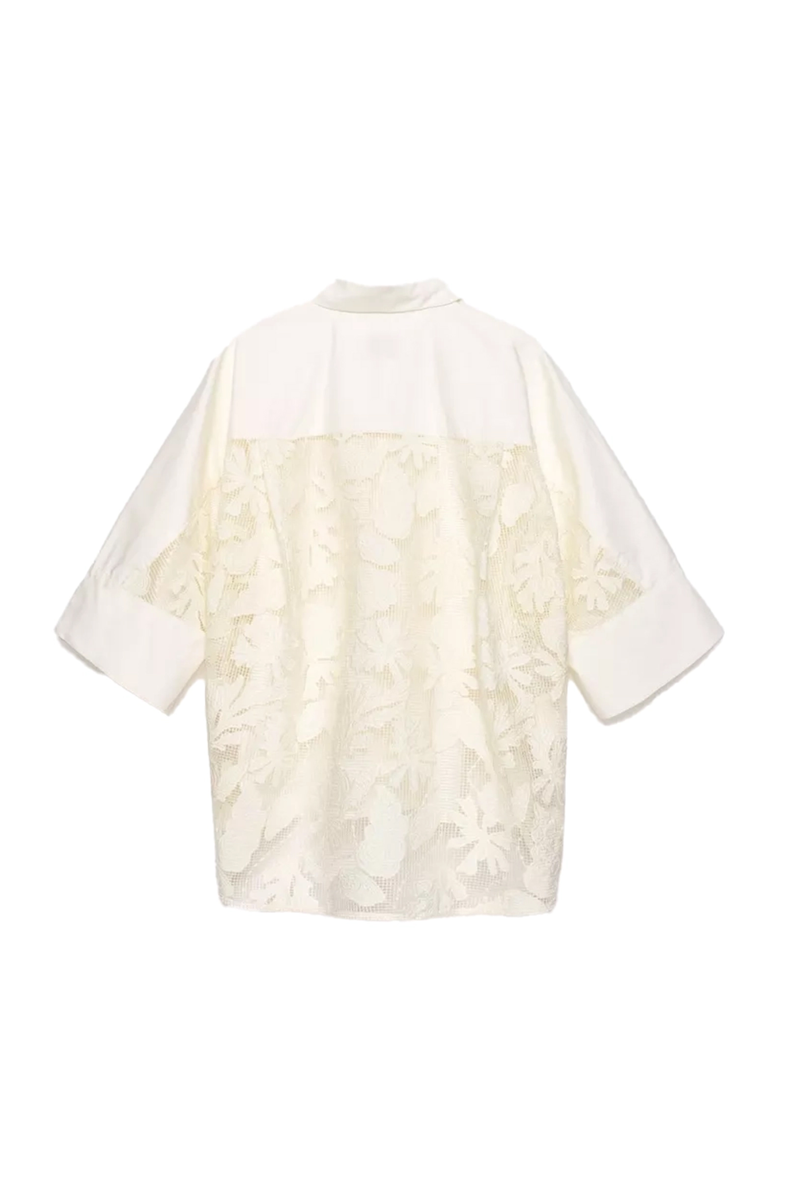 Dames blouse lange mouw wit