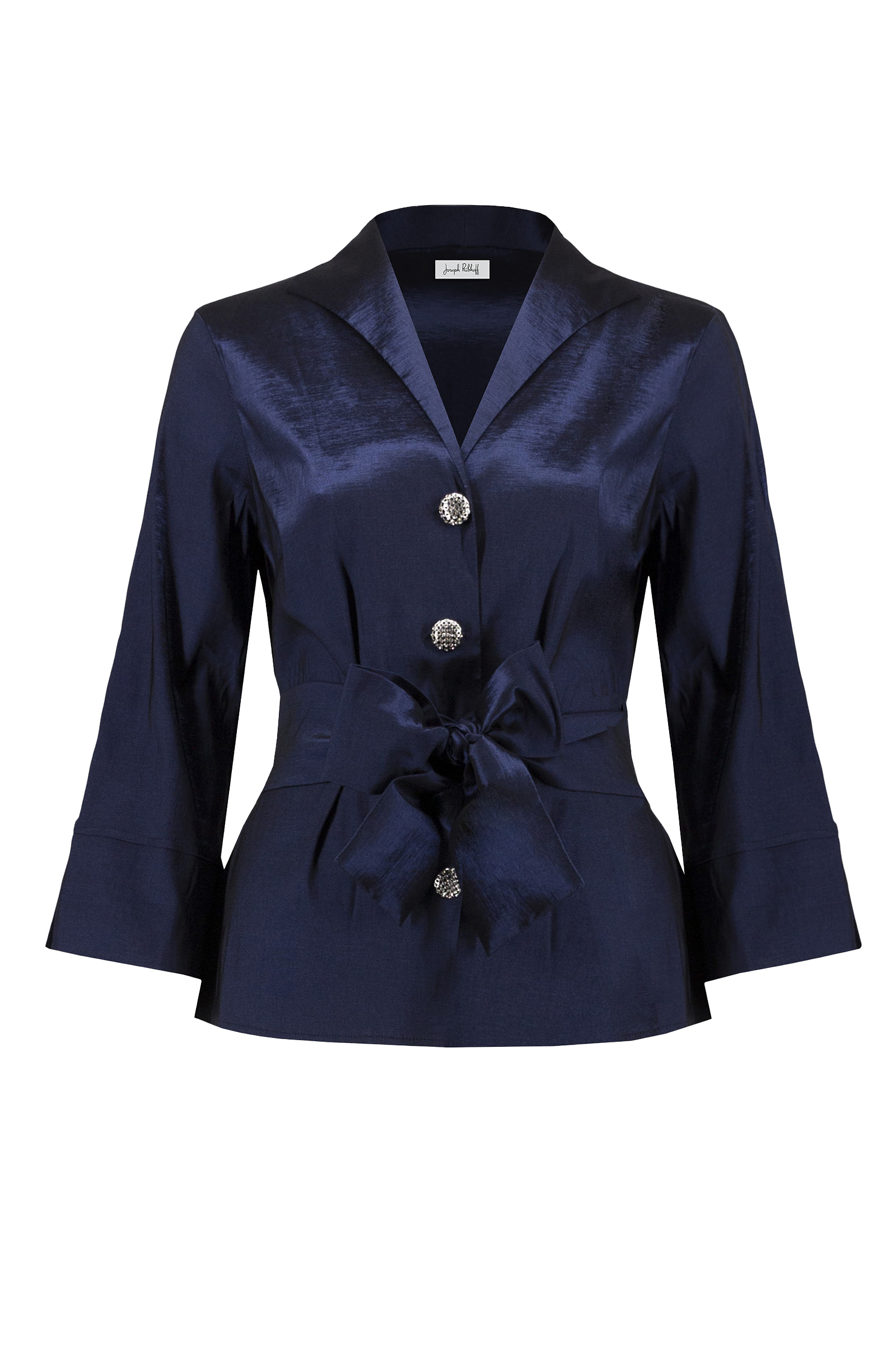 Dames blouse lange mouw blauw