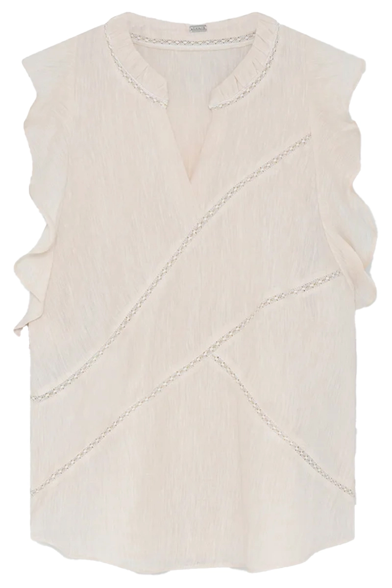 Dames top ecru