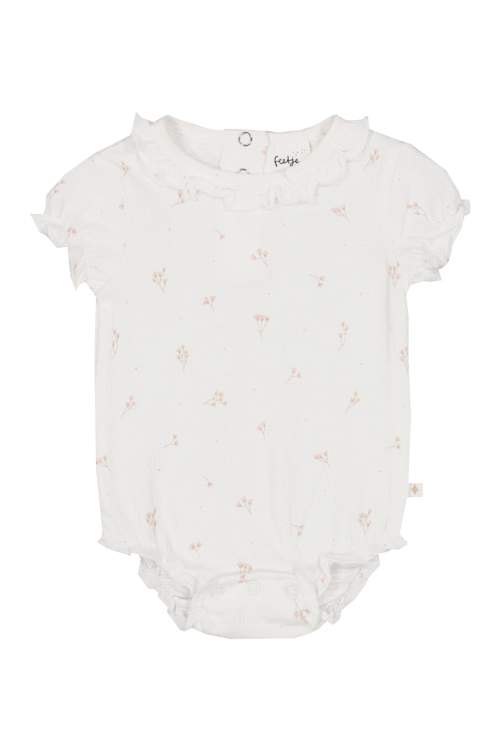 Baby romper korte mouw ecru