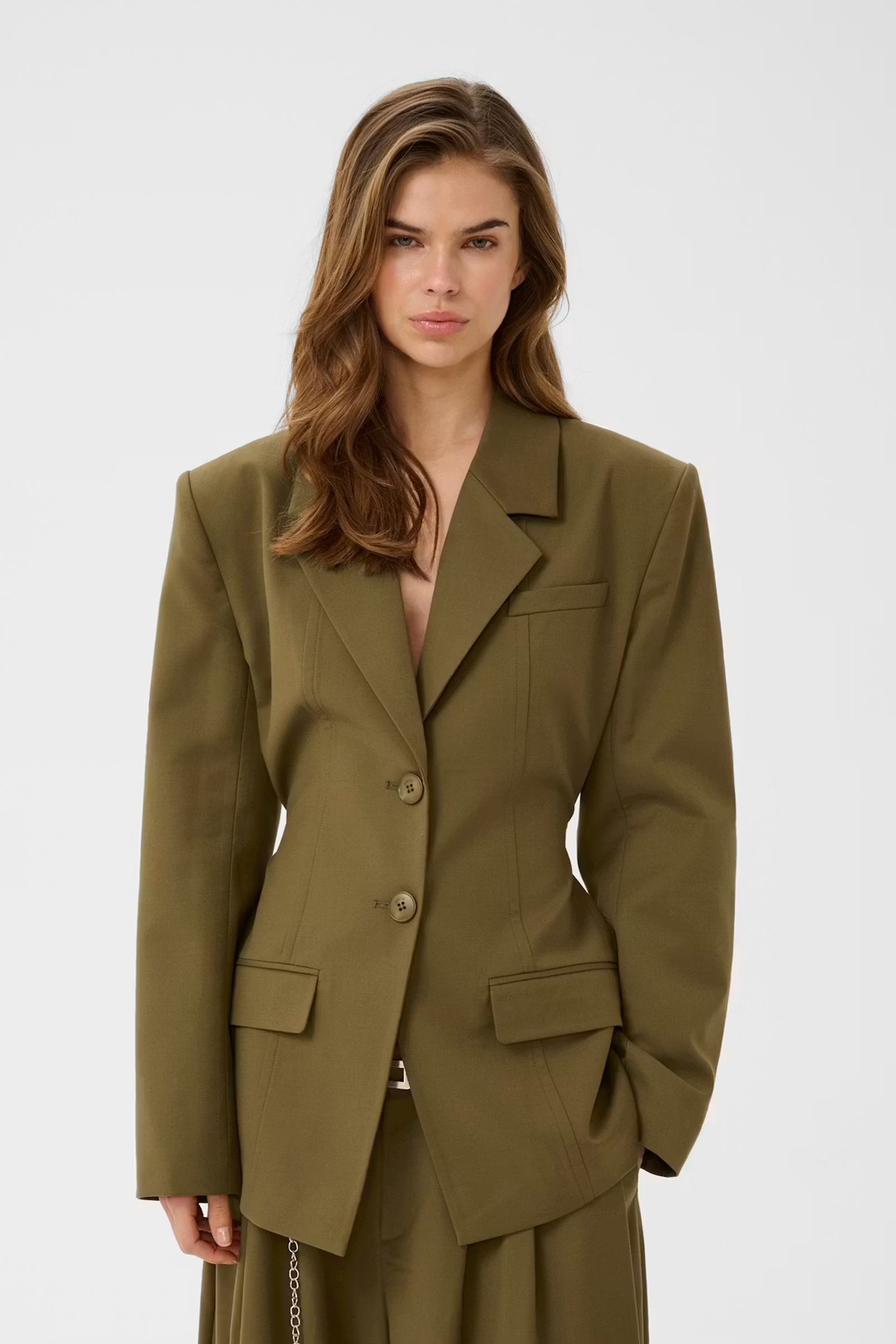 Dames blazer groen