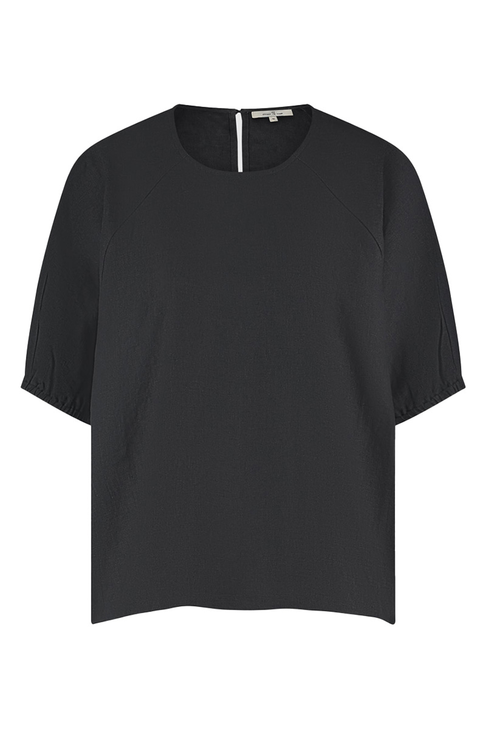 Dames blouse korte mouw zwart