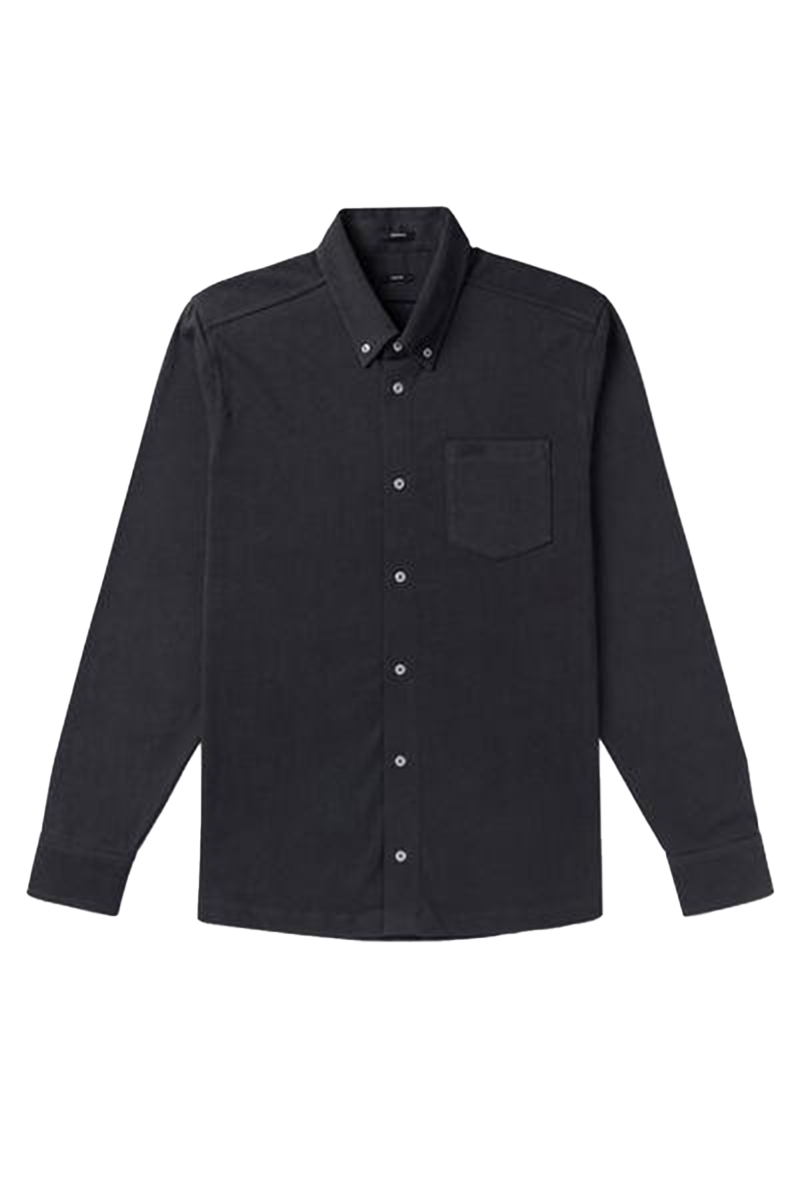 Heren overhemd lm casual grijs