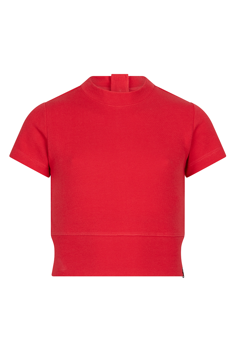 Meisjes t-shirt korte mouw rood
