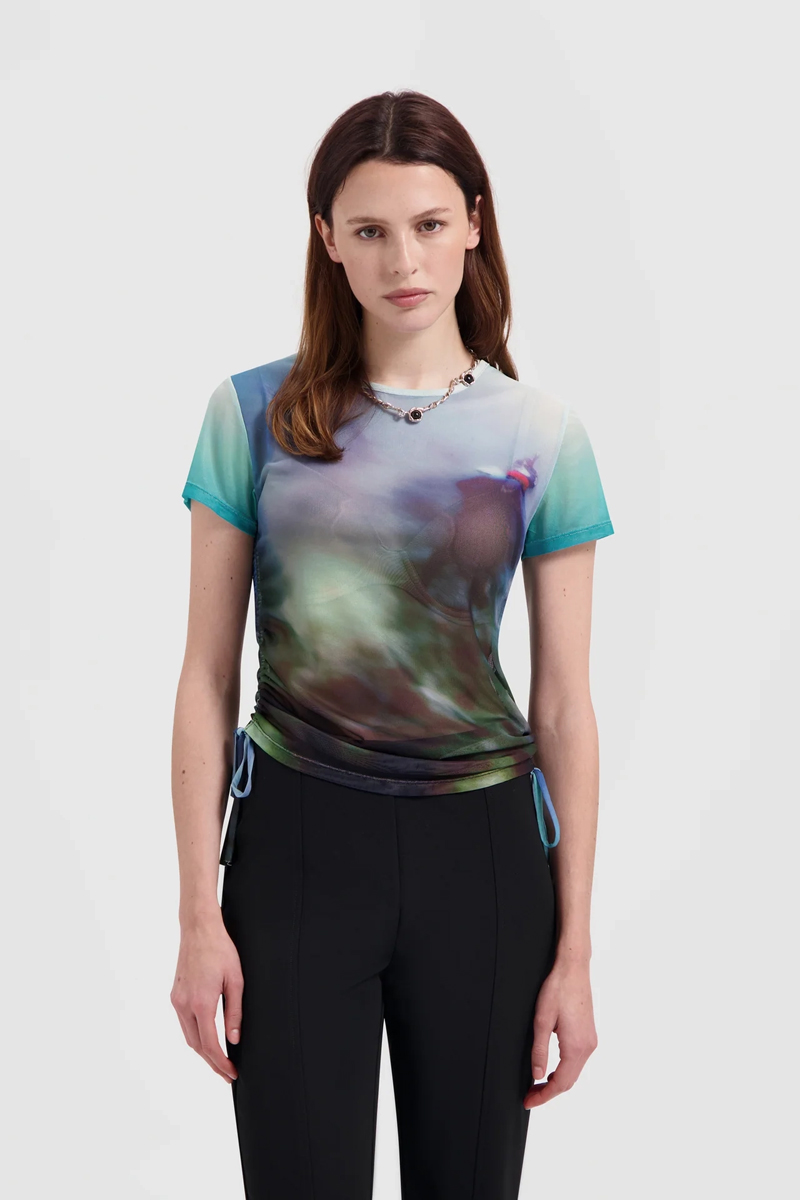 Dames t-shirt korte mouw groen
