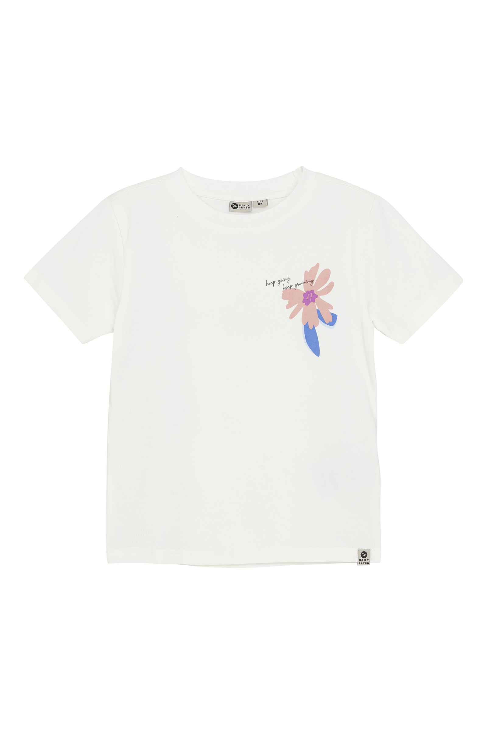 Daily7 Tshirt flower artwork Ecru-1 1