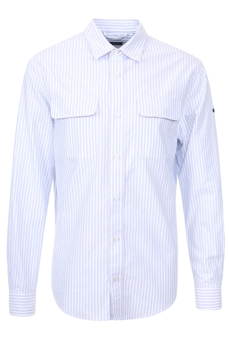 Paul & Shark Cotton Oxford Overshirt Blauw-1 1