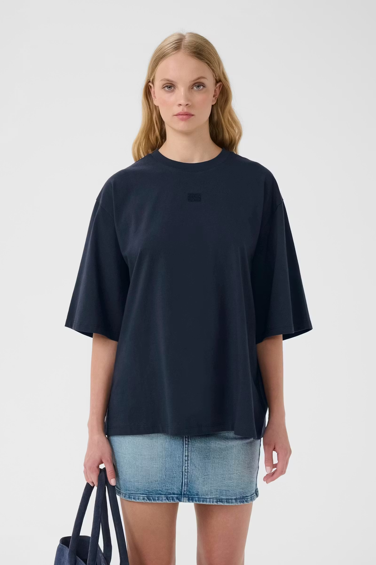 Dames t-shirt korte mouw blauw