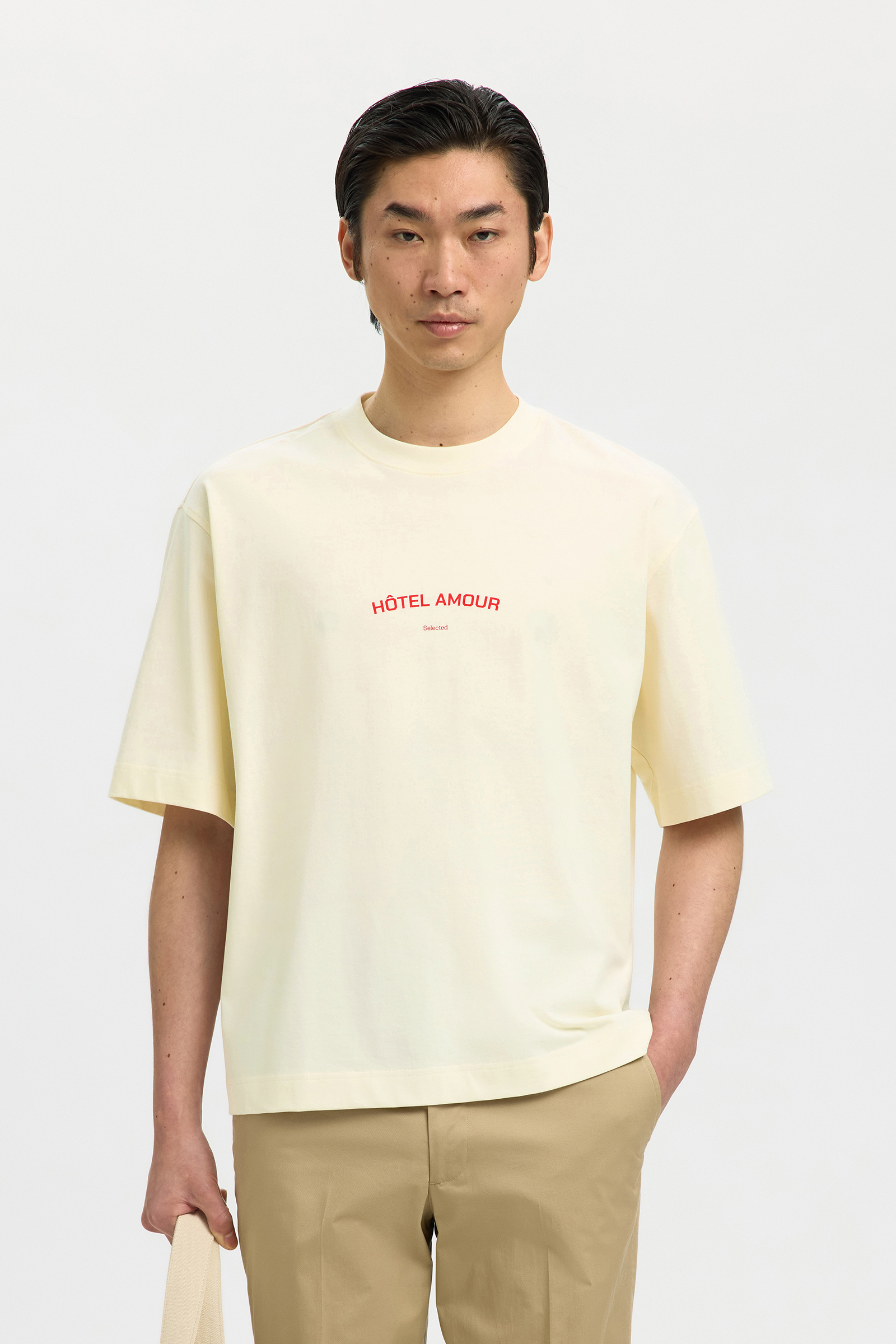 Heren t-shirt kortemouw geel