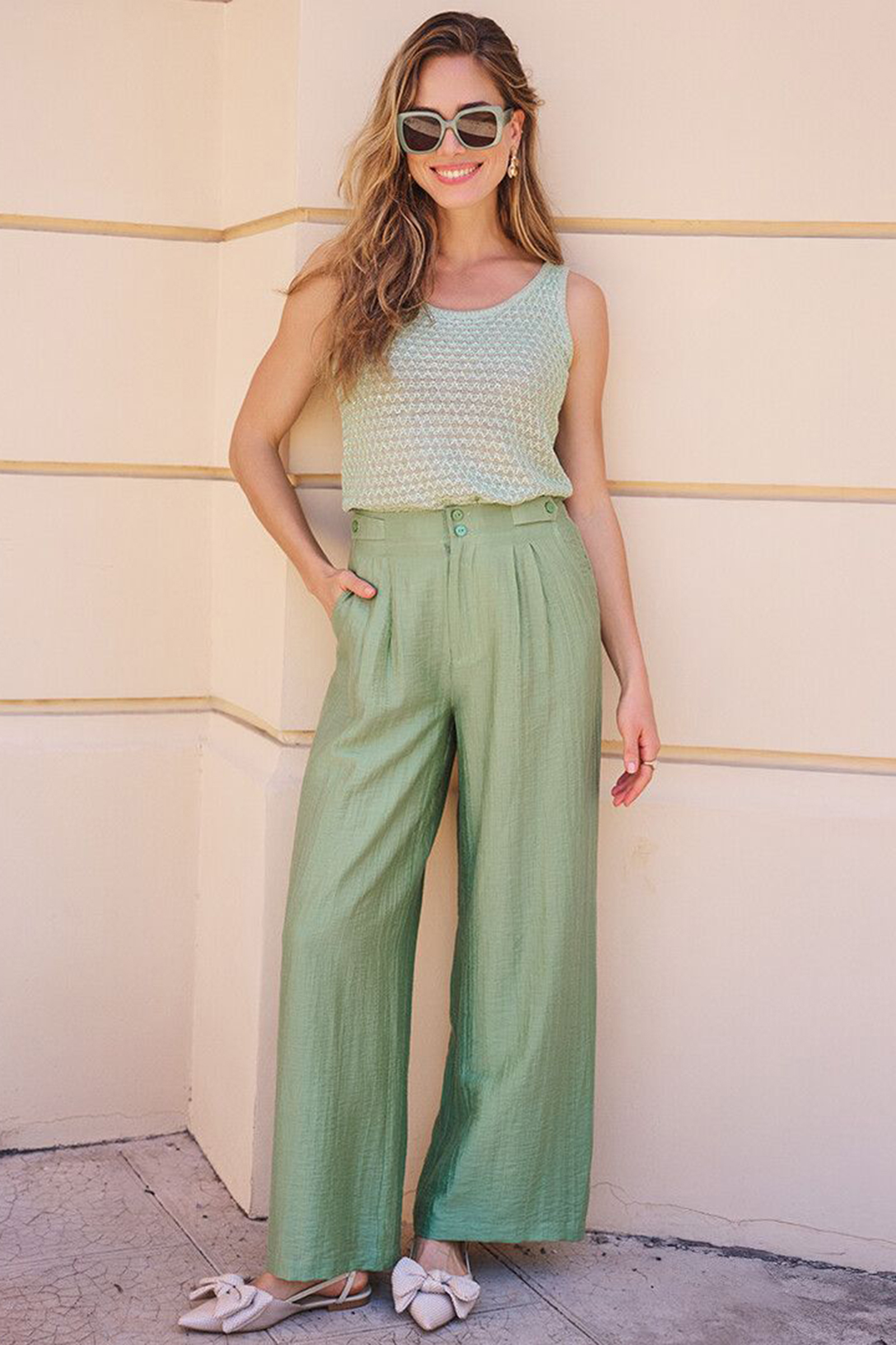 Dames broek groen