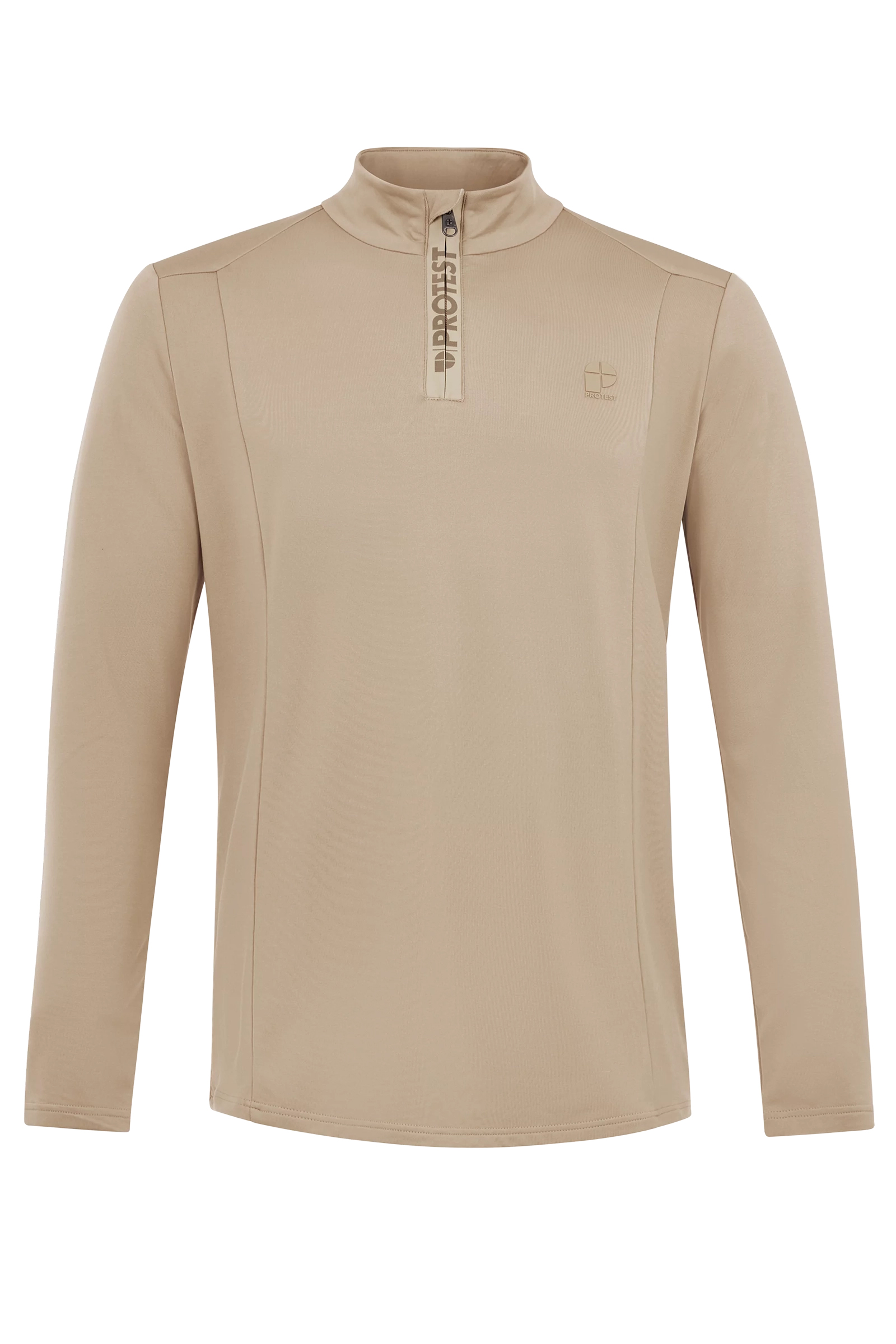Wintersport heren pully+rits bruin