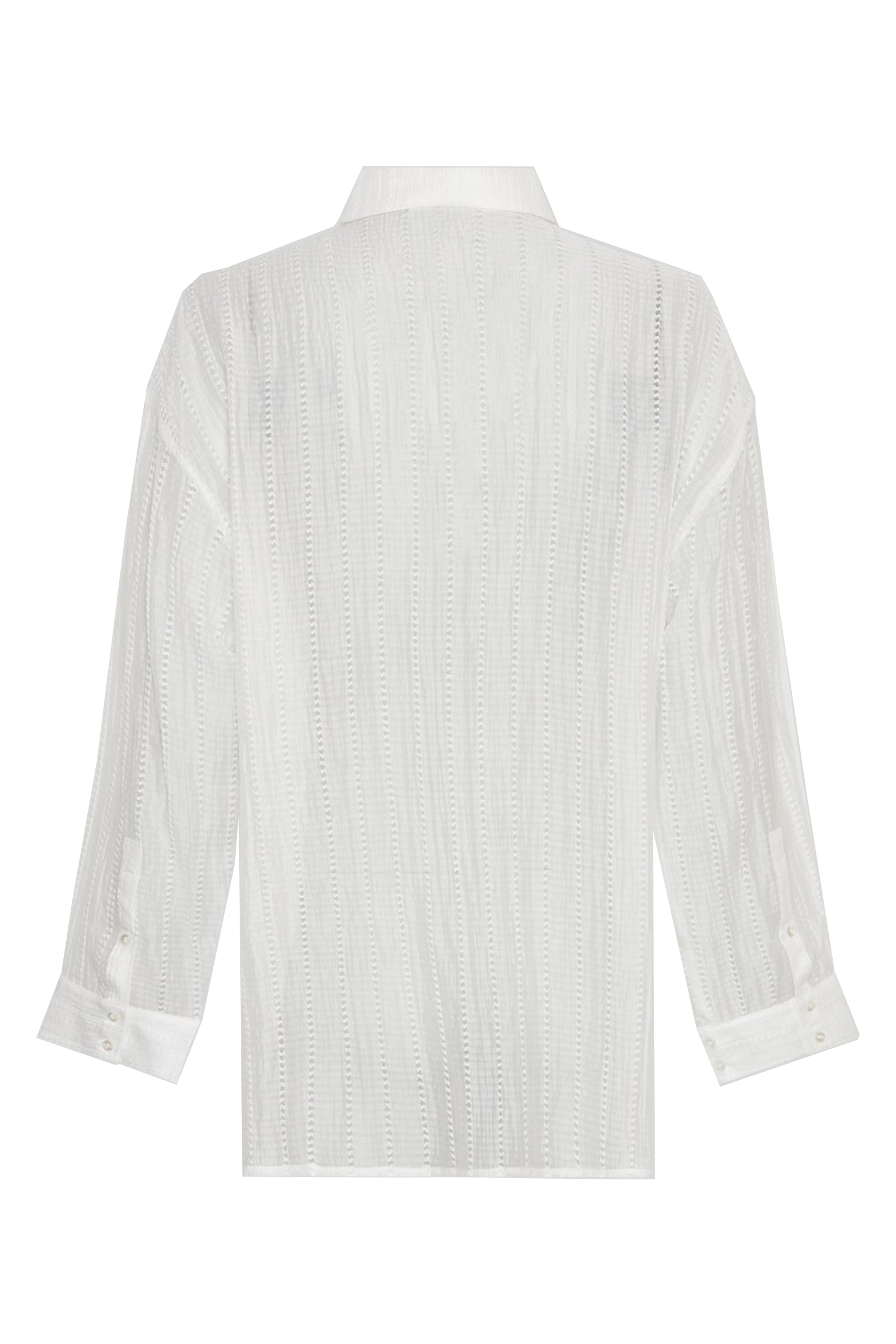 Dames blouse lange mouw wit