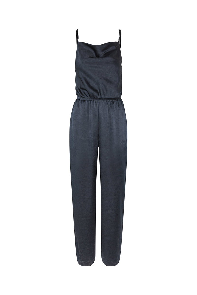 Dames jumpsuit/tuinbroek blauw