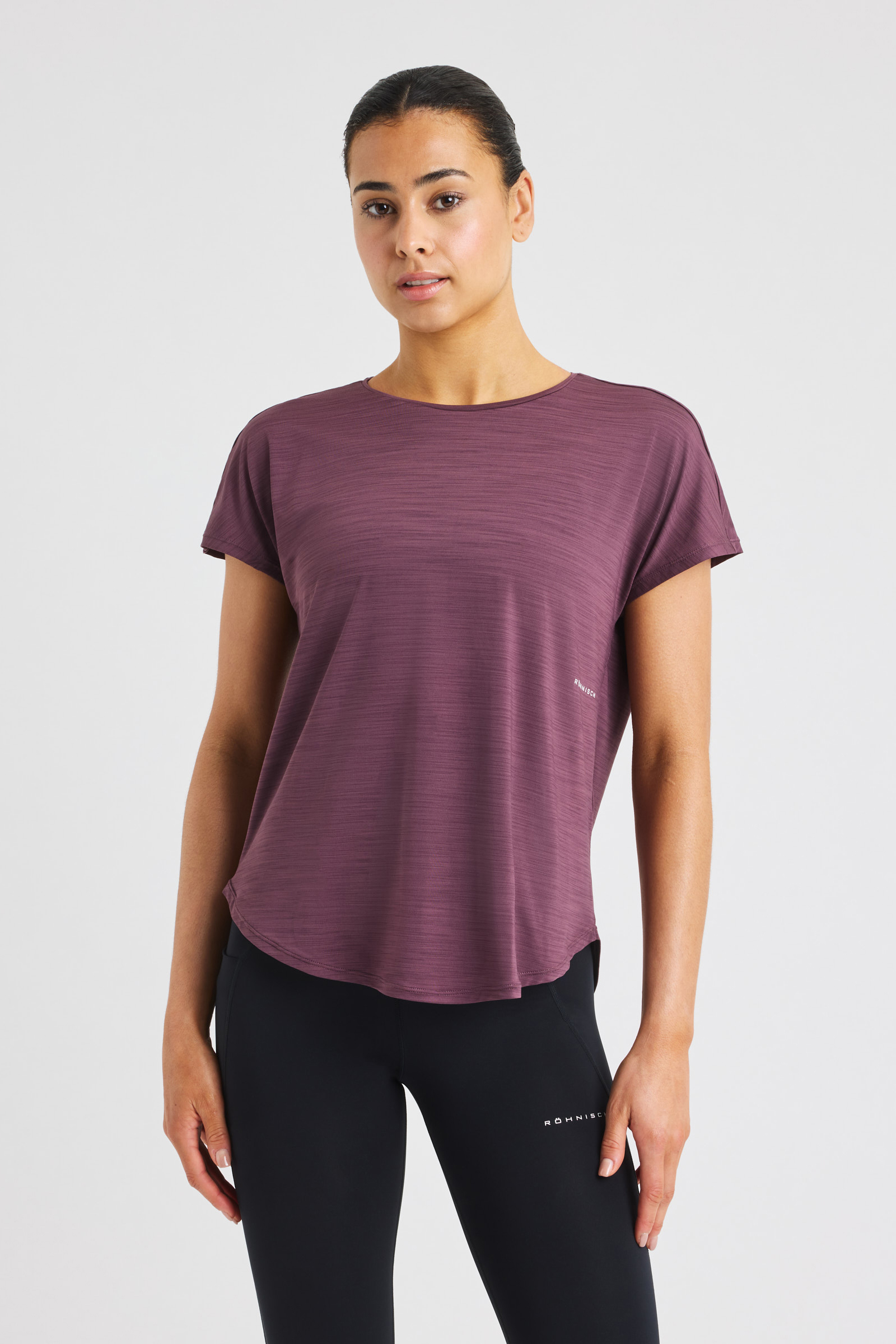 Fitness dames t-shirt km rood