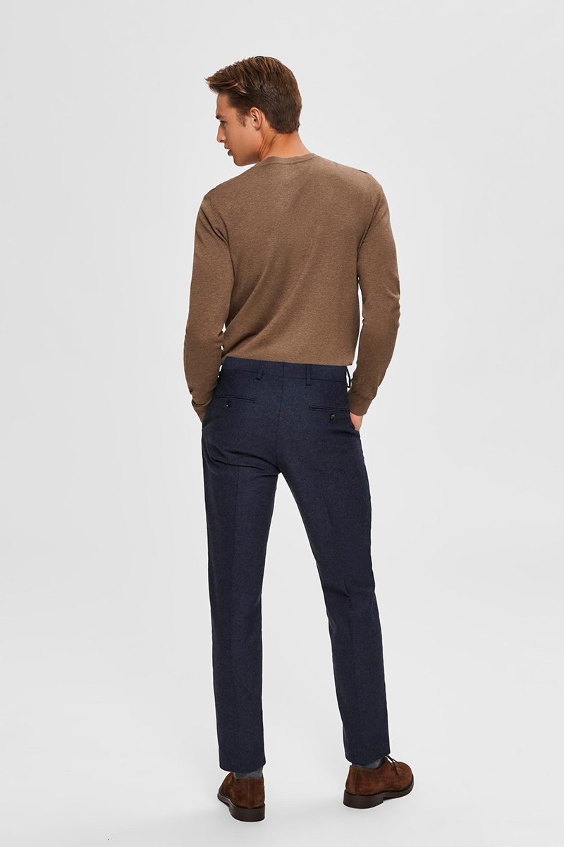 Selected SLHBERG CREW NECK B NOOS Bruin/Beige-2 6