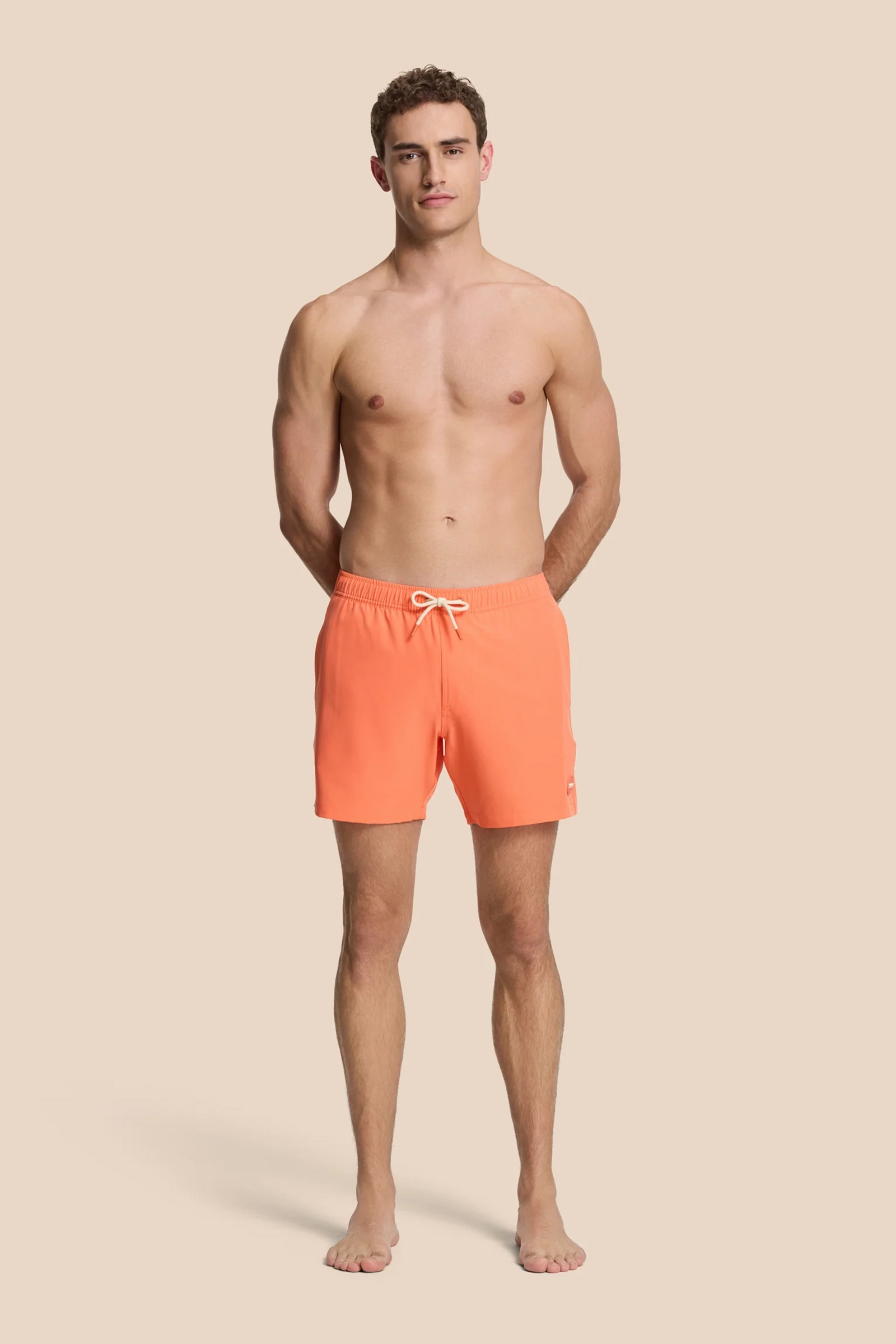 Bad/beach heren zwemshort oranje