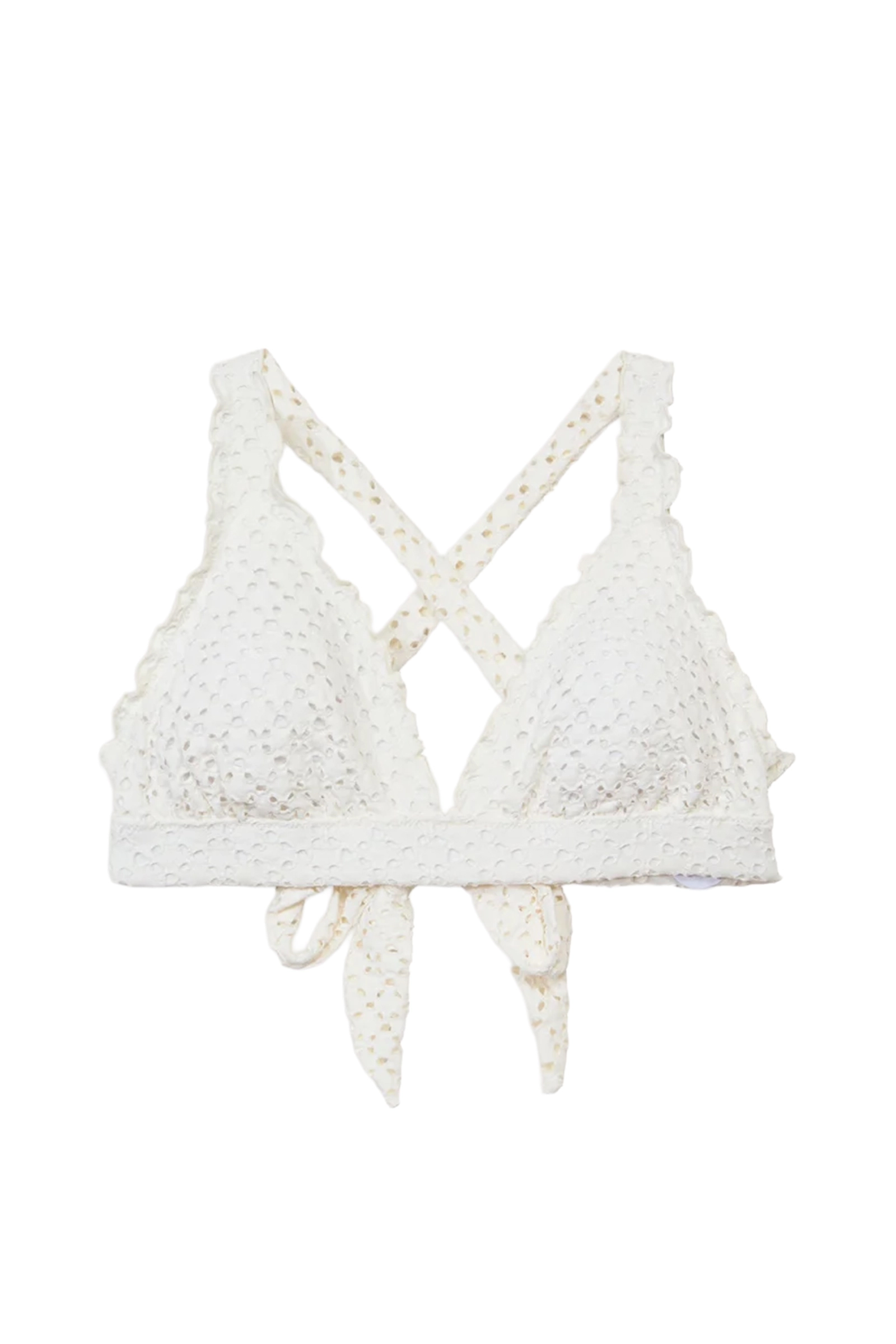 Bad/beach dames bikini top ecru