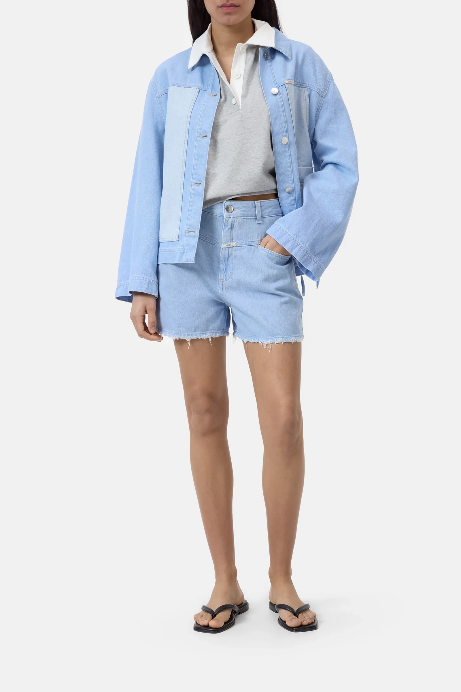 Dames short blauw