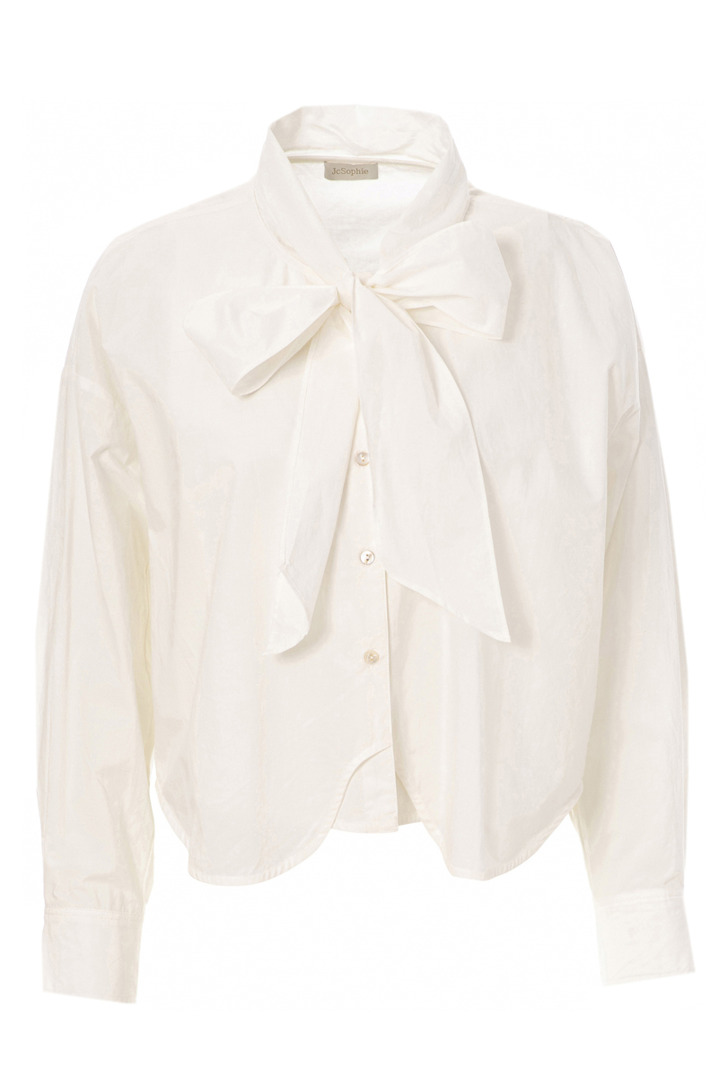 Dames blouse lange mouw wit
