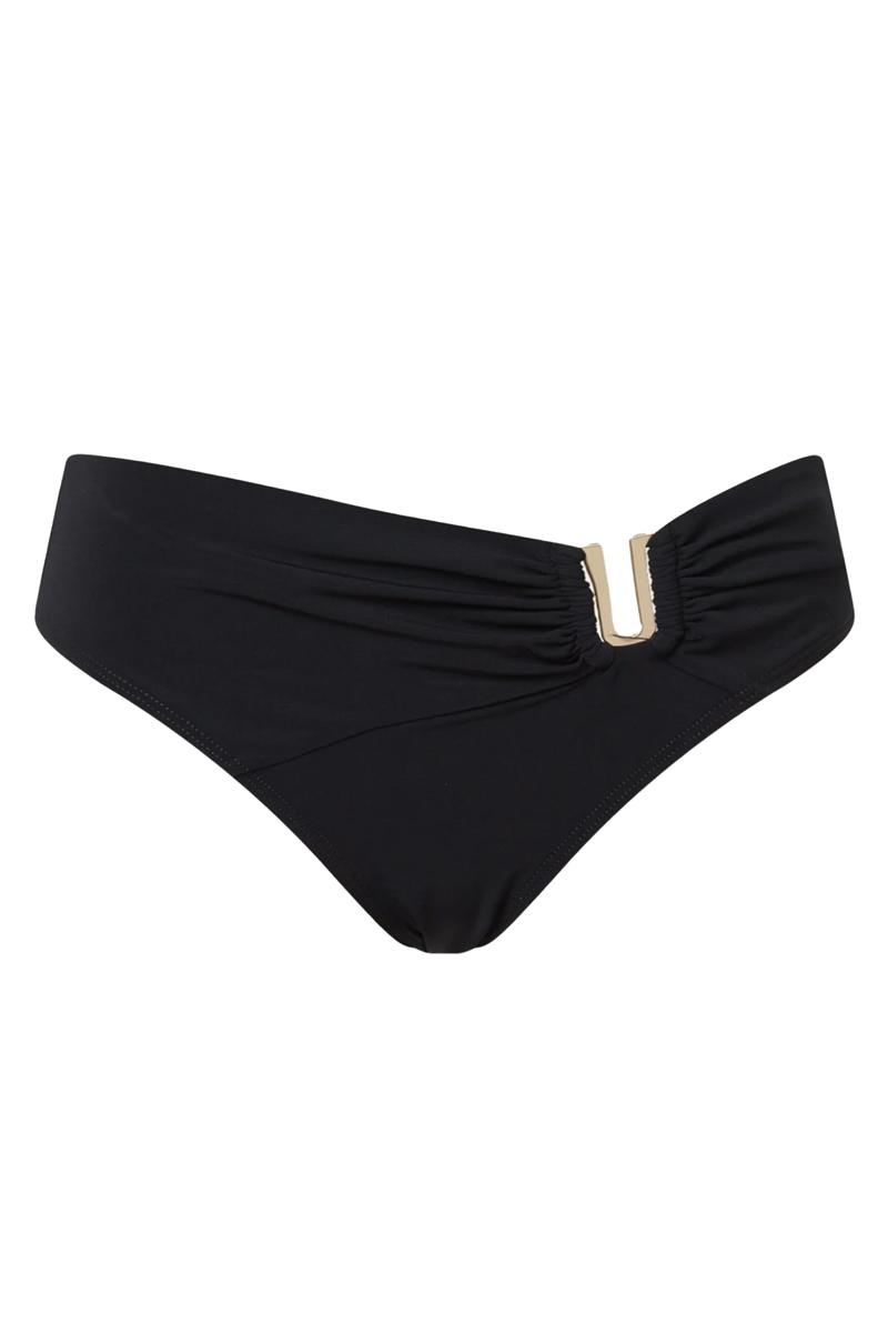 Bad/beach dames bikini slip zwart