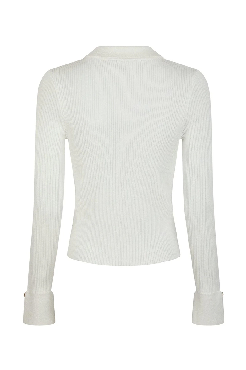 Dames t-shirt lange mouw ecru
