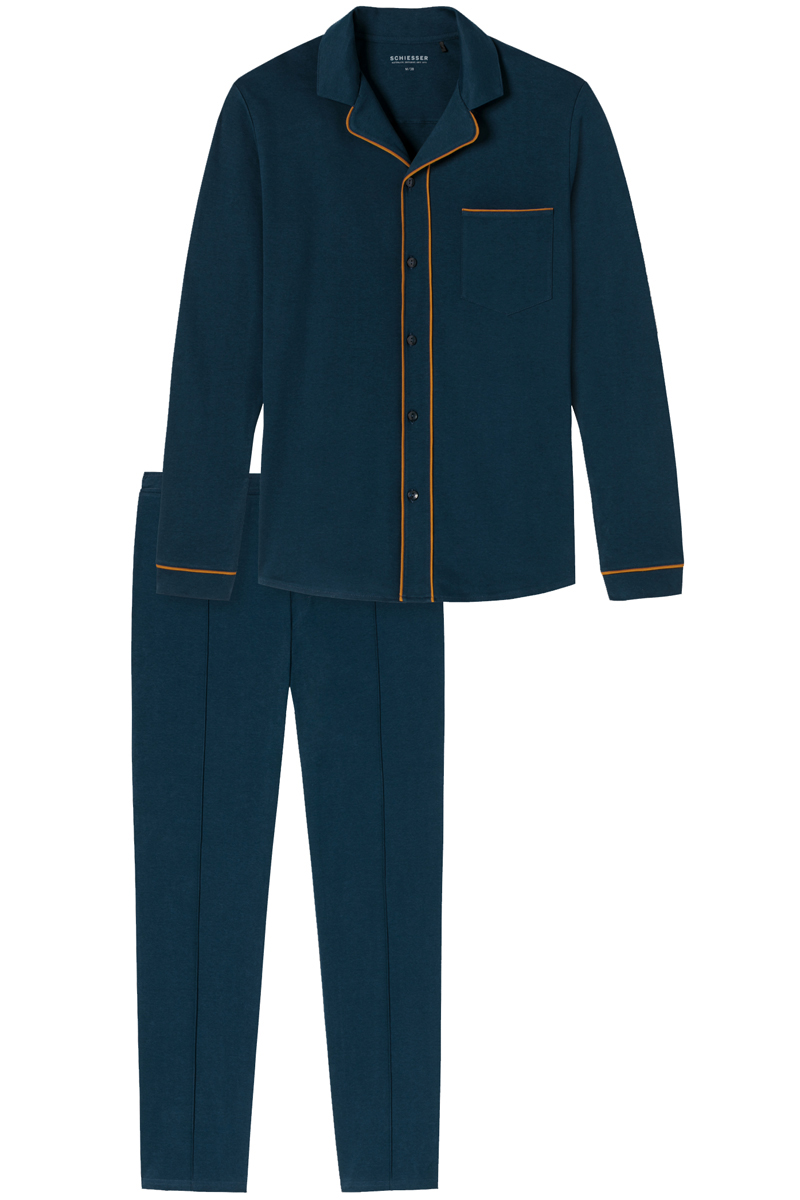 Nachtmode heren pyjama blauw