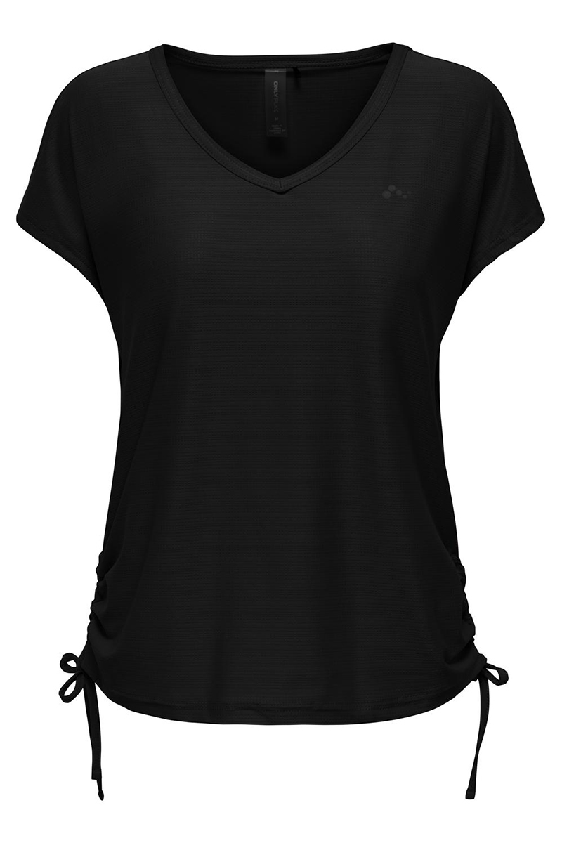 Fitness dames t-shirt km zwart