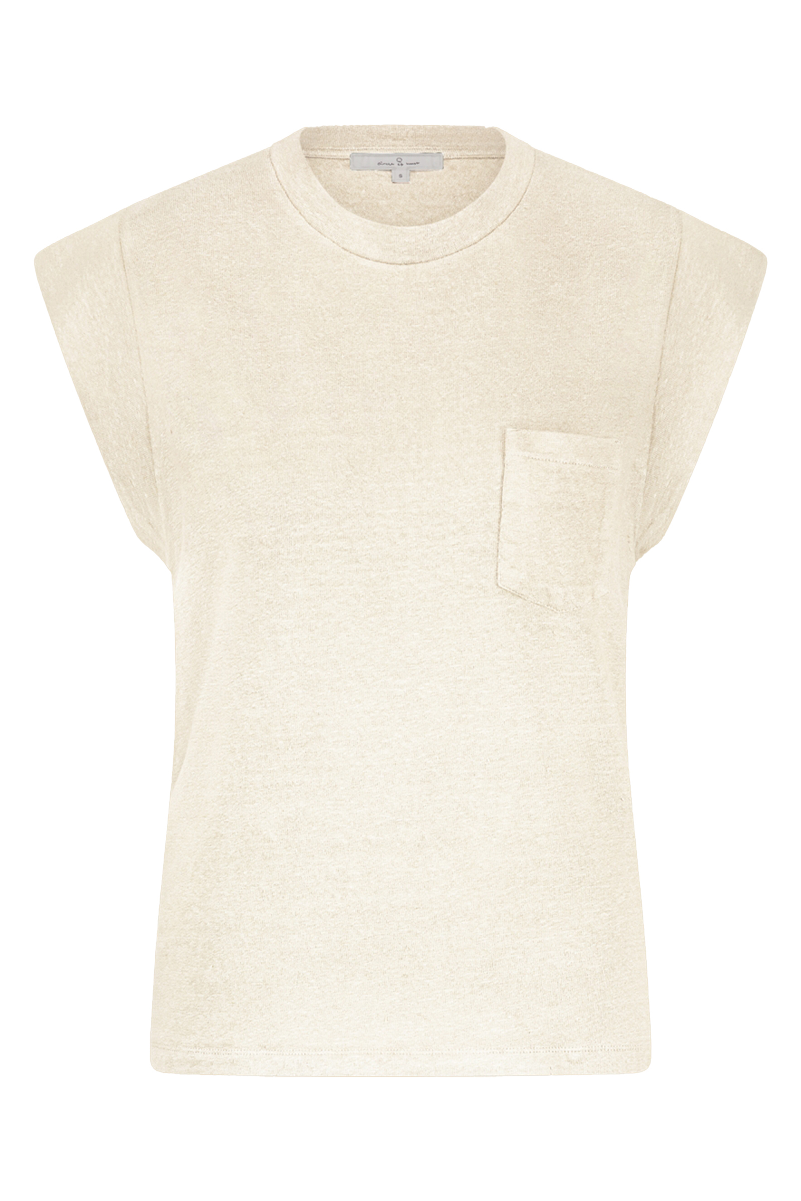Dames t-shirt korte mouw ecru