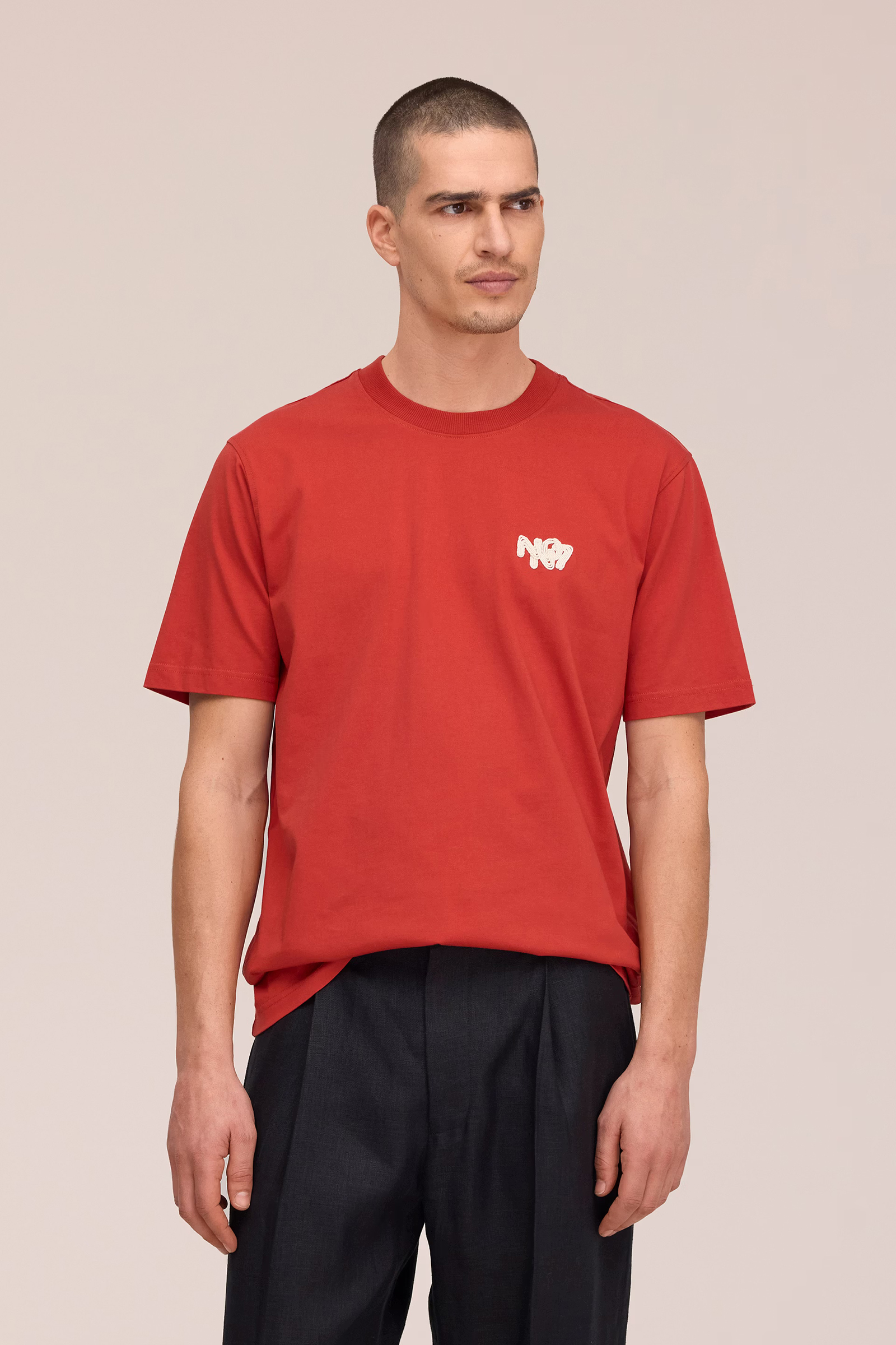 Heren t-shirt kortemouw oranje