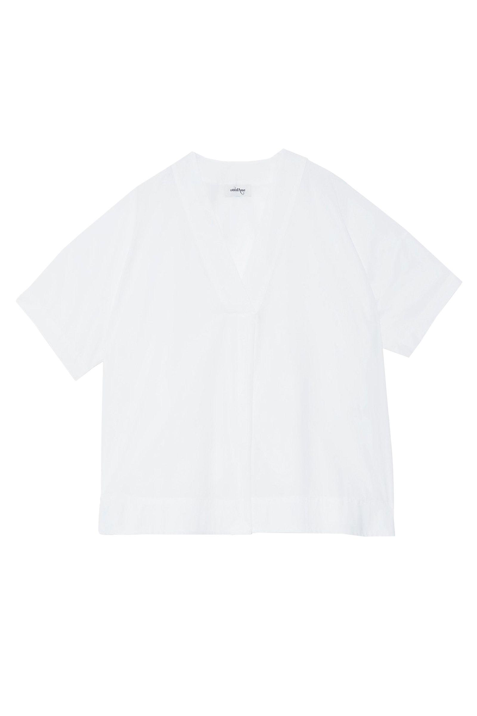 Dames blouse korte mouw wit