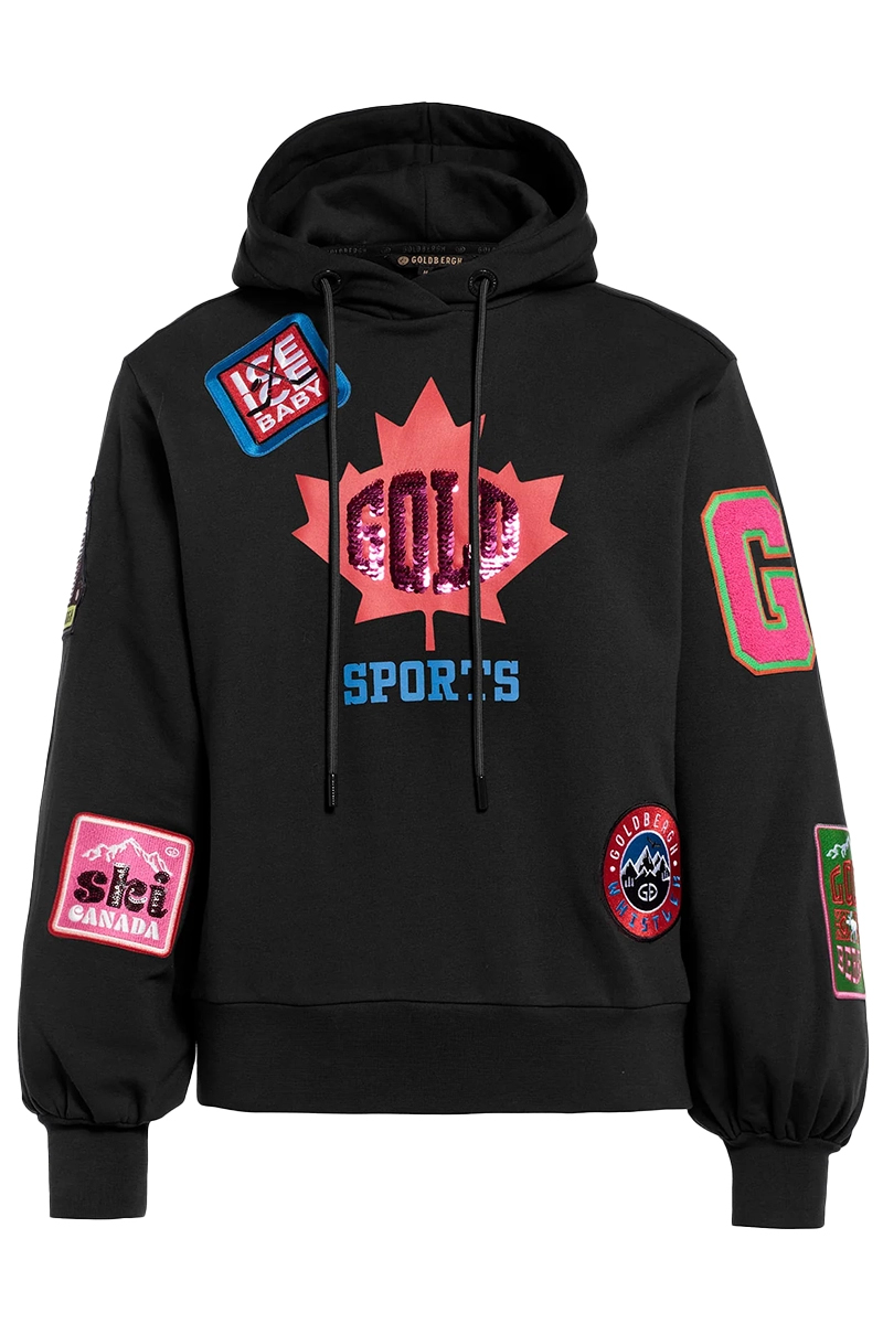 Goldbergh STANLEY HOODED SWEATER Zwart-1 1