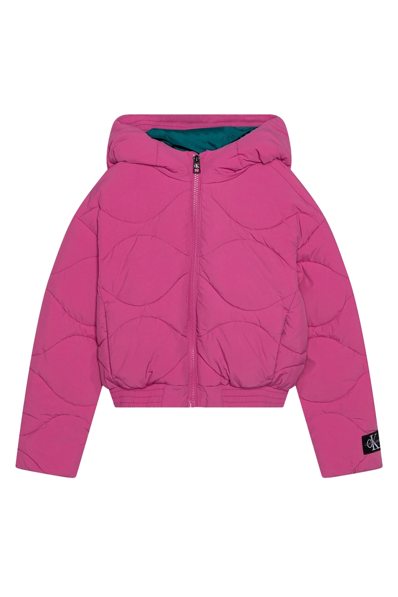 Calvin Klein Colour block puffer jacket Rose-1 1