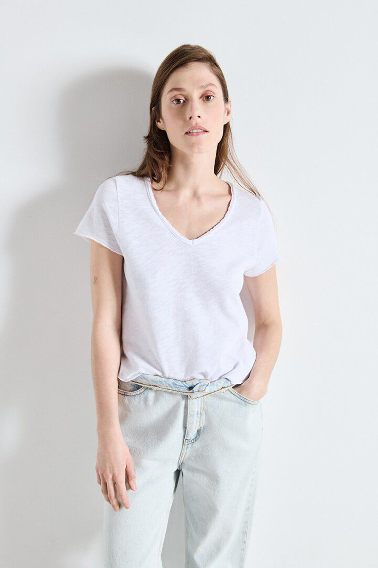 Dames t-shirt korte mouw wit