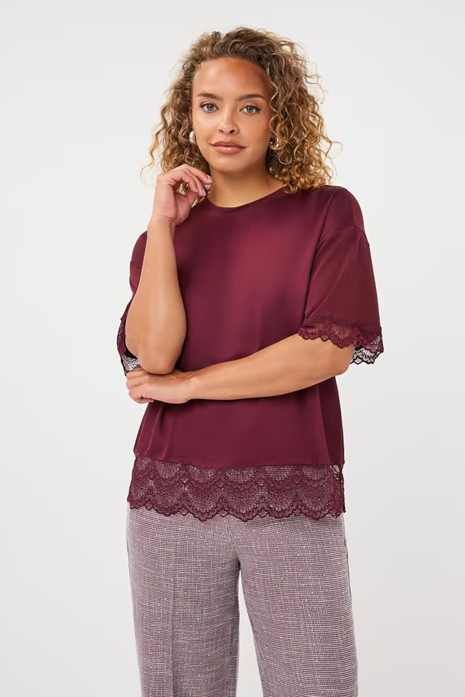 Dames t-shirt korte mouw rood