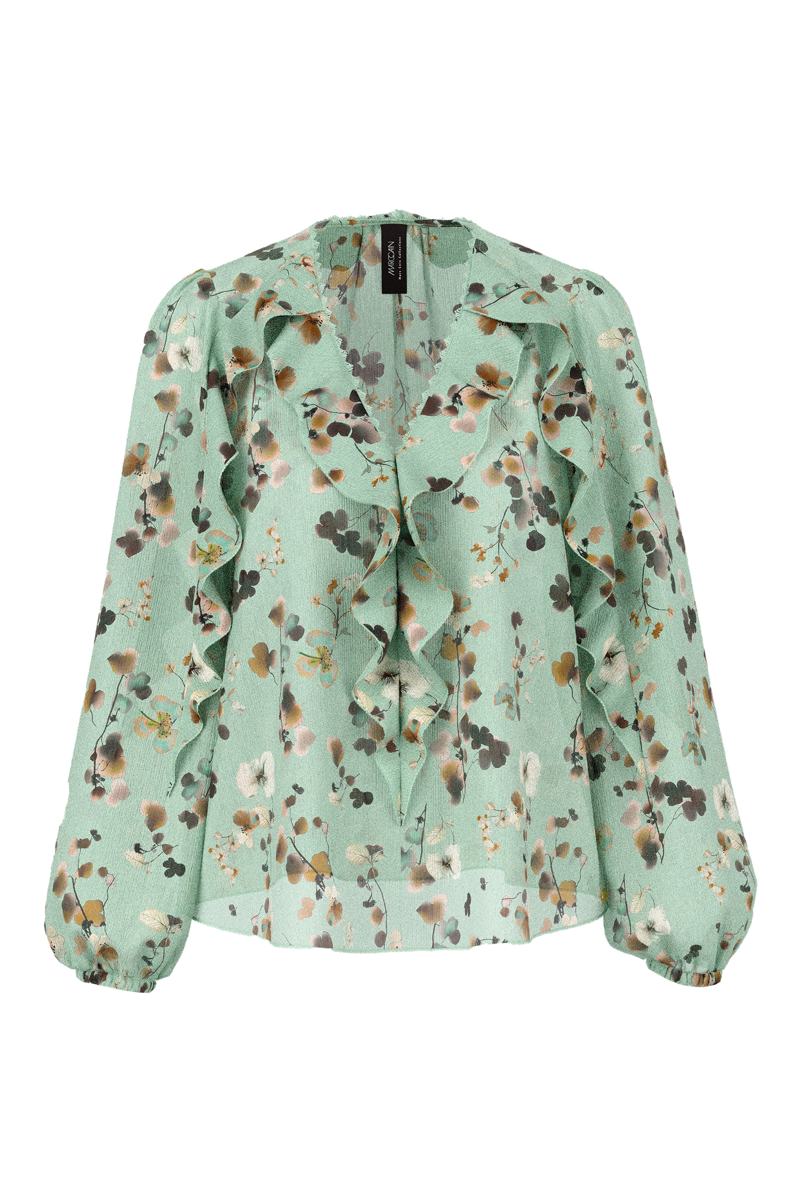 Dames blouse lange mouw groen