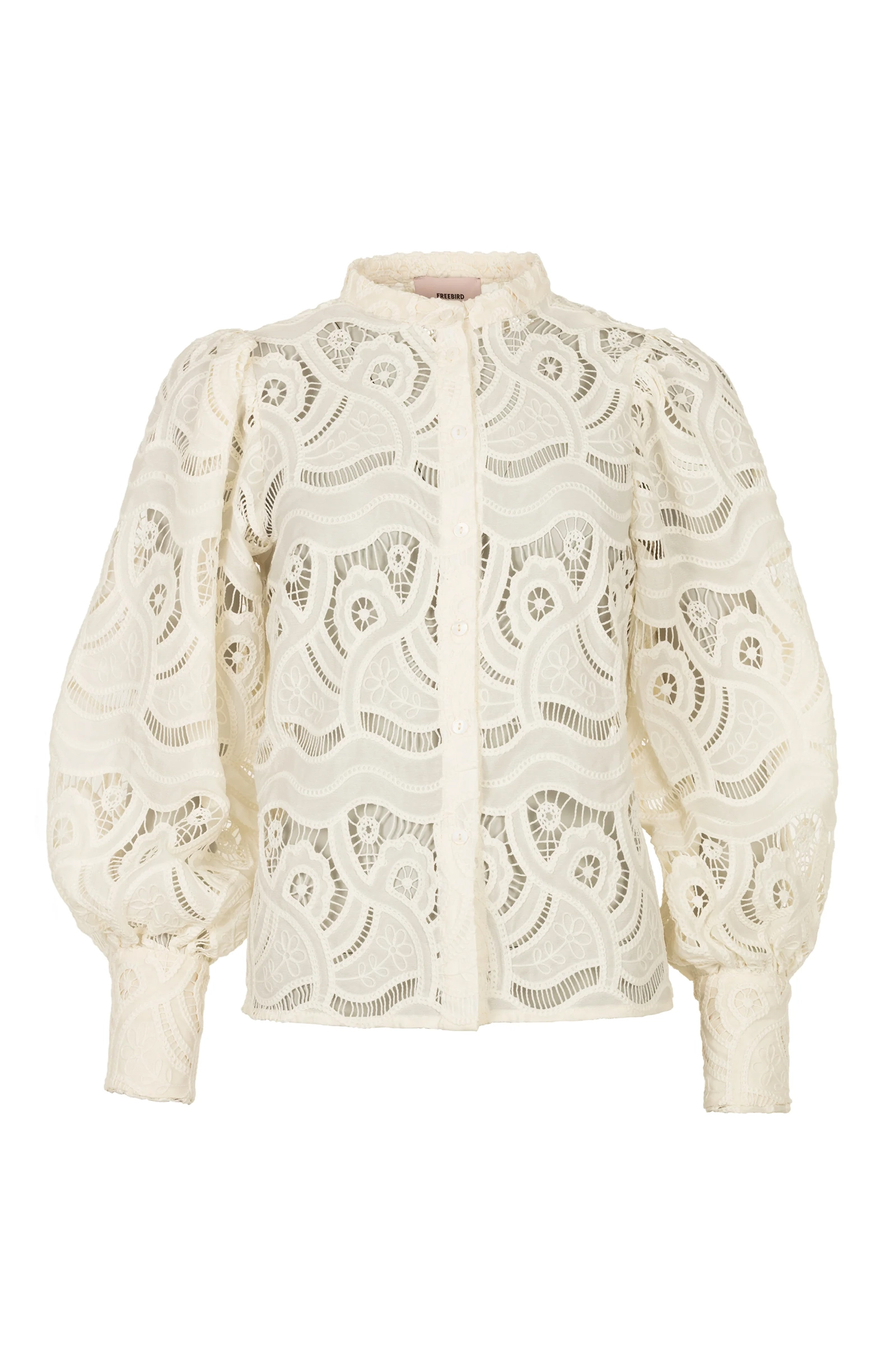 Dames blouse korte mouw ecru