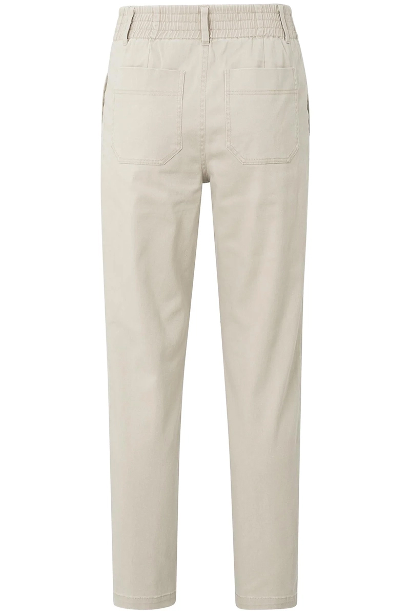 Yaya Woven loose fit trousers with GRAY MORN BEIGE 2