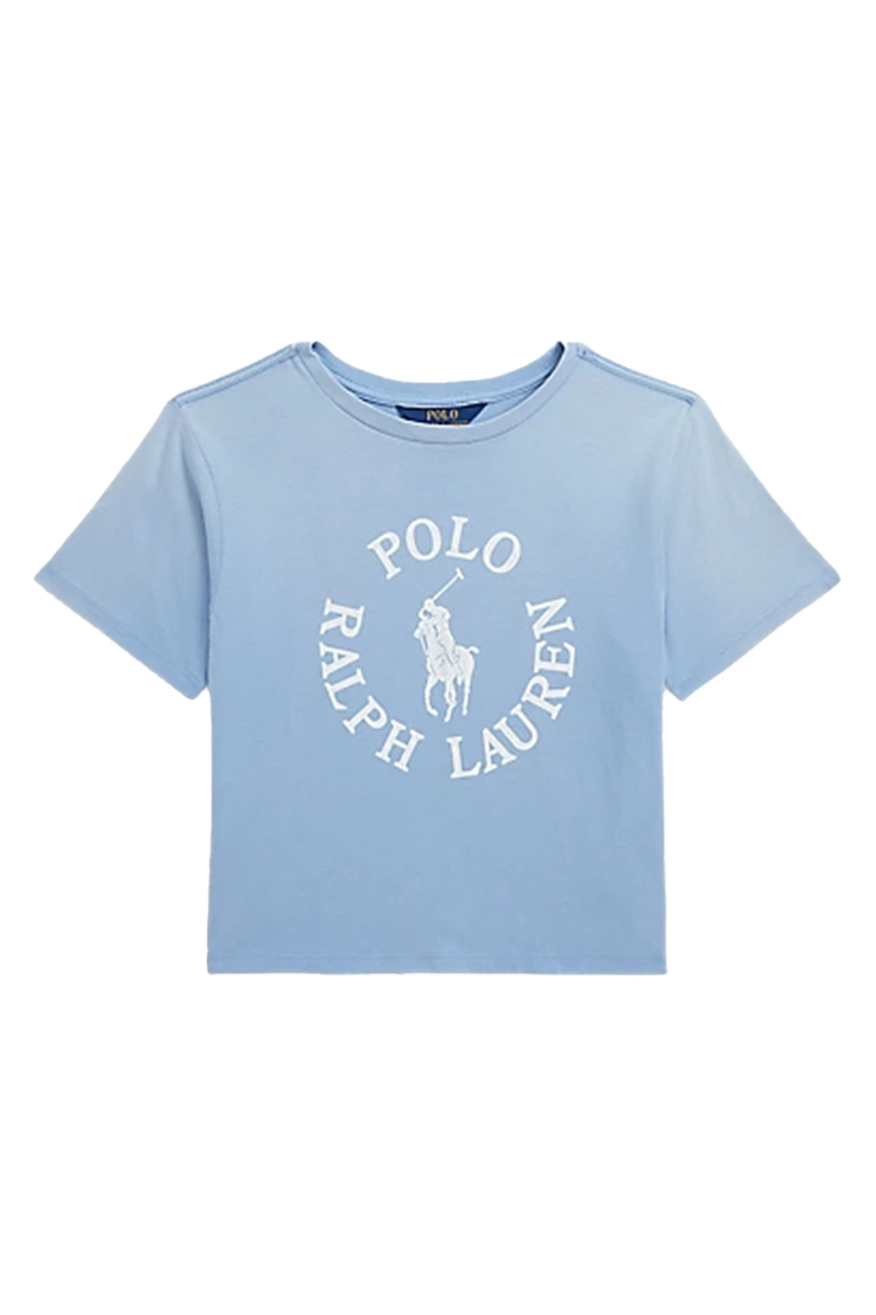 Meisjes t-shirt korte mouw blauw