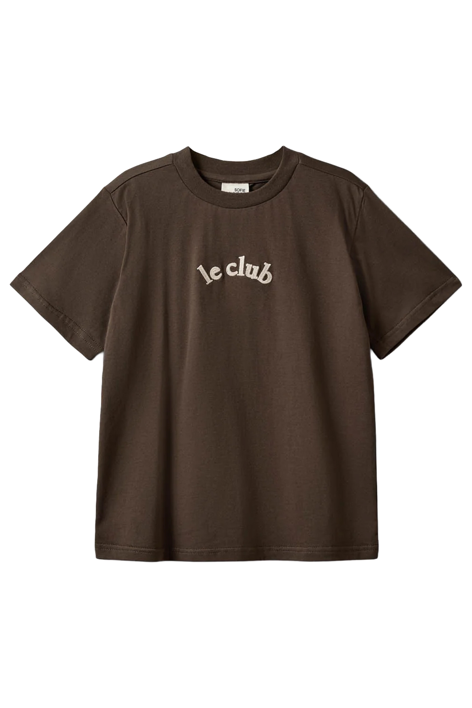 Meisjes t-shirt korte mouw bruin