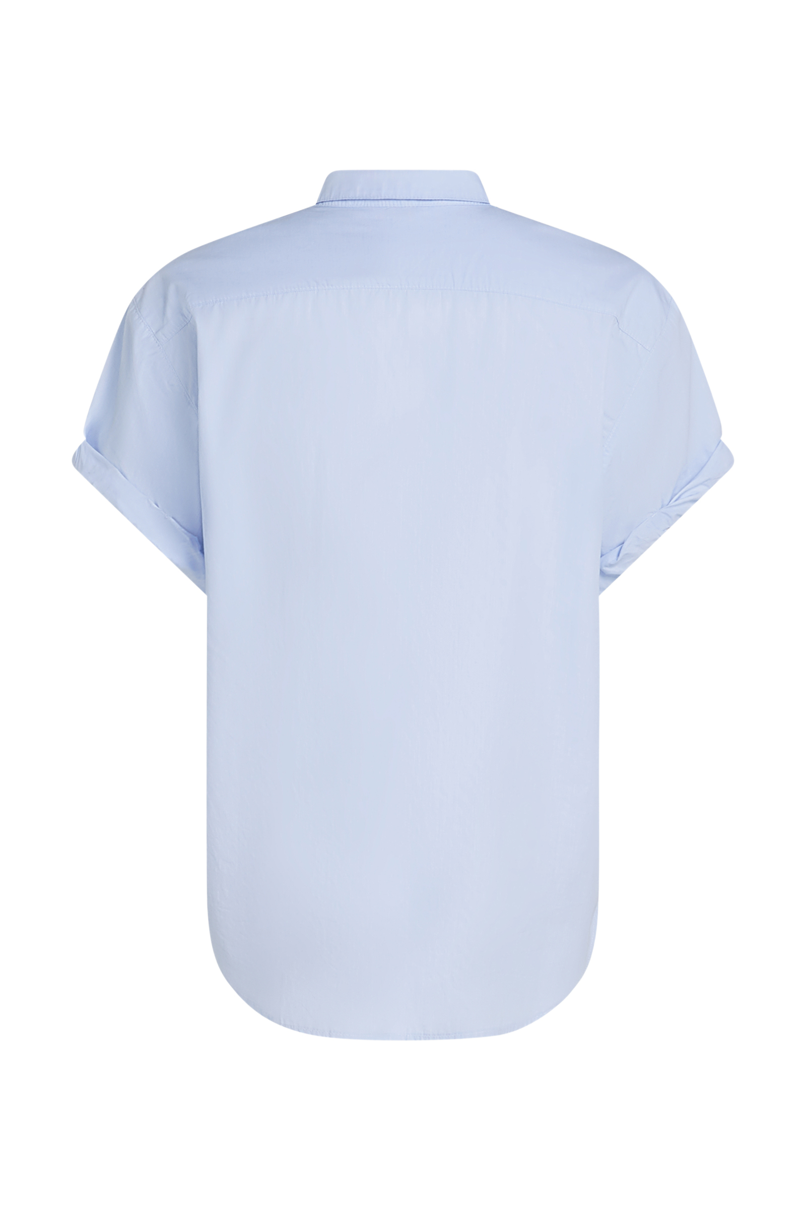 Dames blouse korte mouw blauw