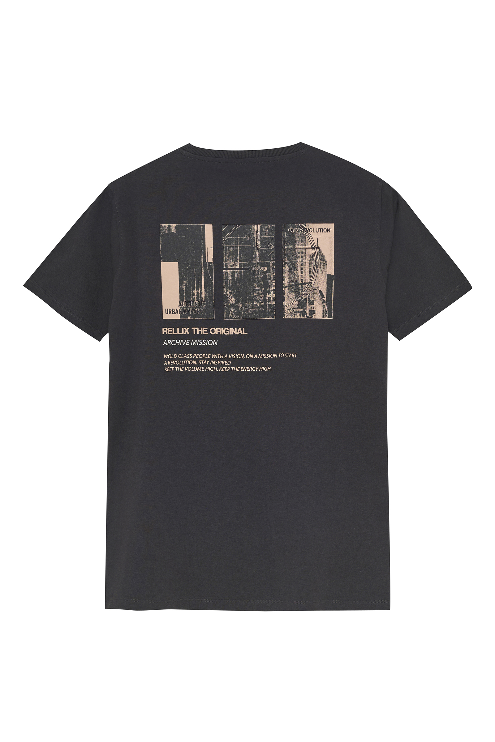 Rellix T-shirt rlx backprint Grijs-1 3