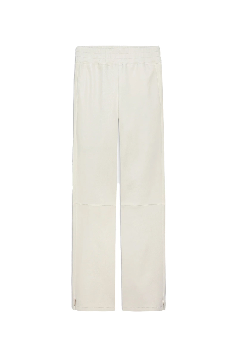 Dames leren broek ecru