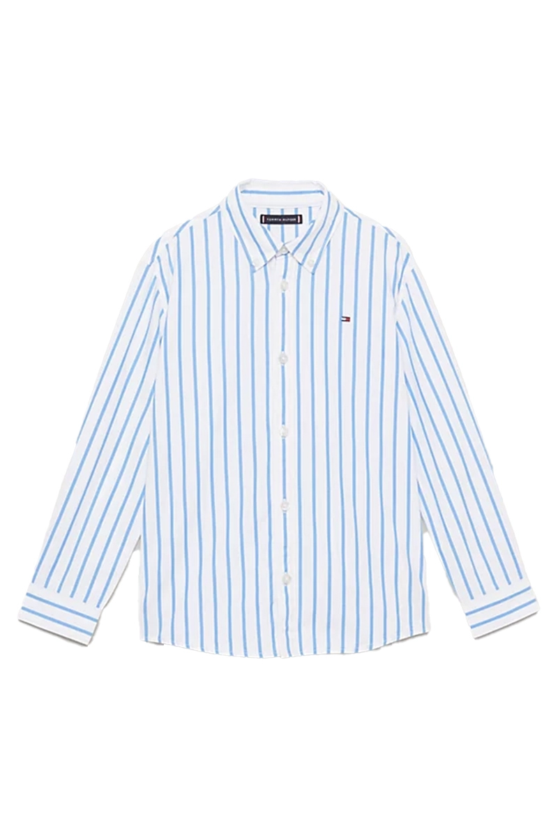 Jongens overhemd lange mouw blauw