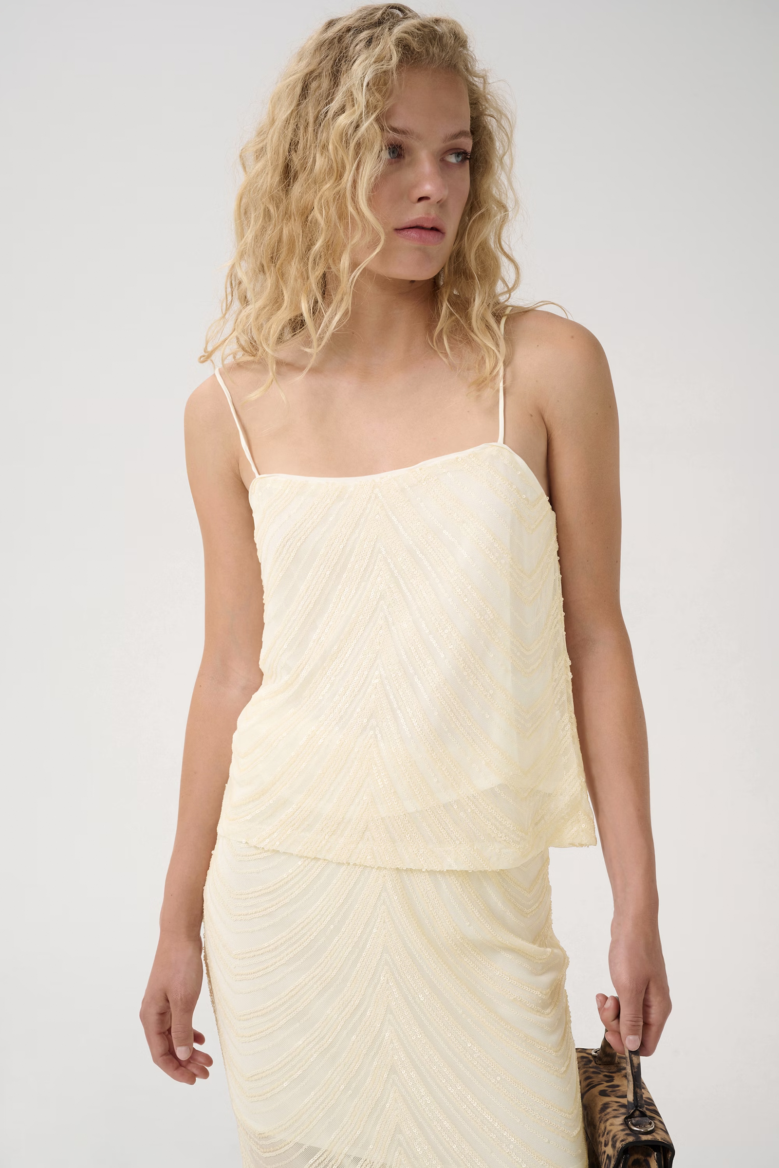 Dames top ecru