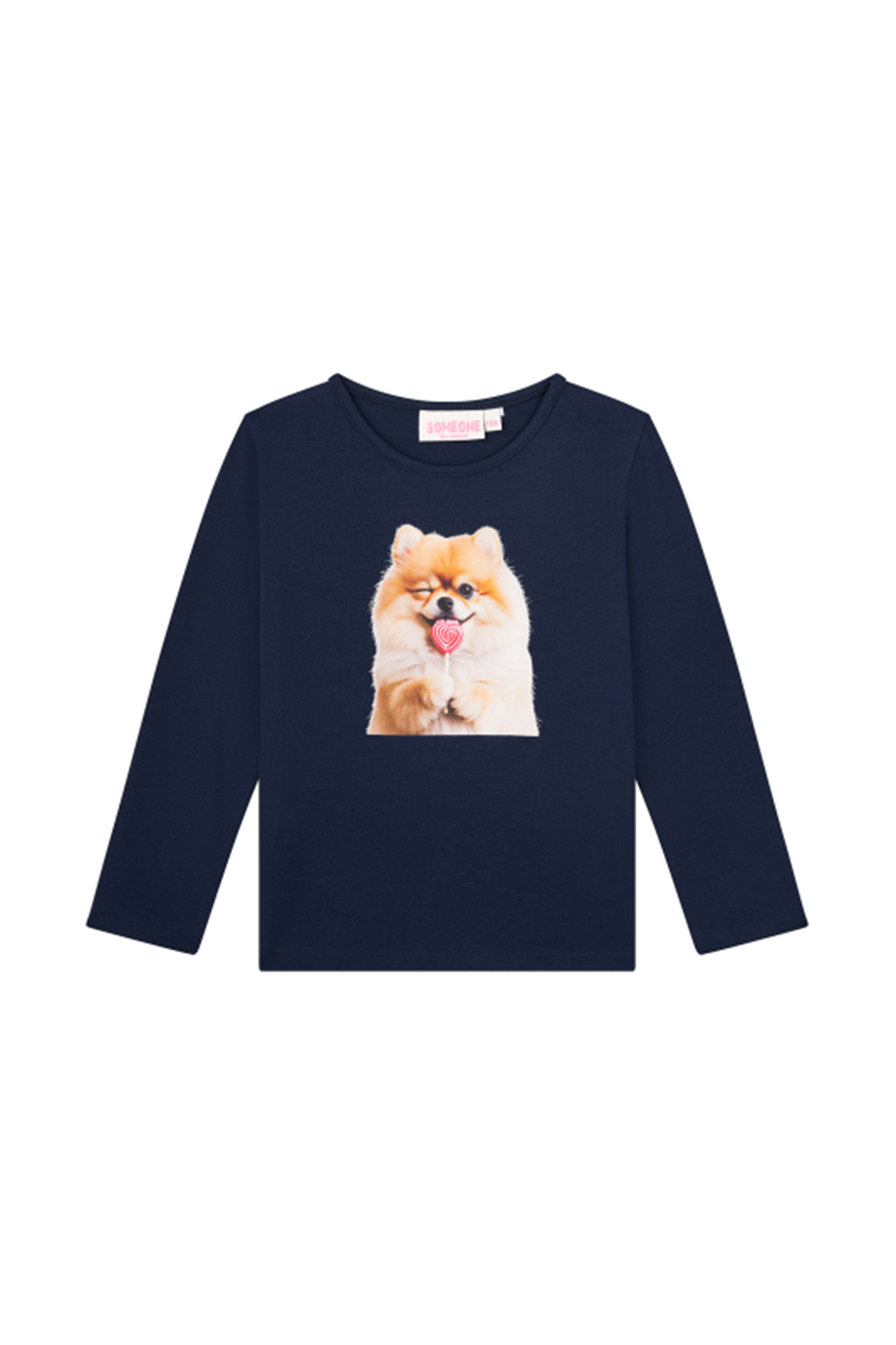 Meisjes t-shirt lange mouw blauw