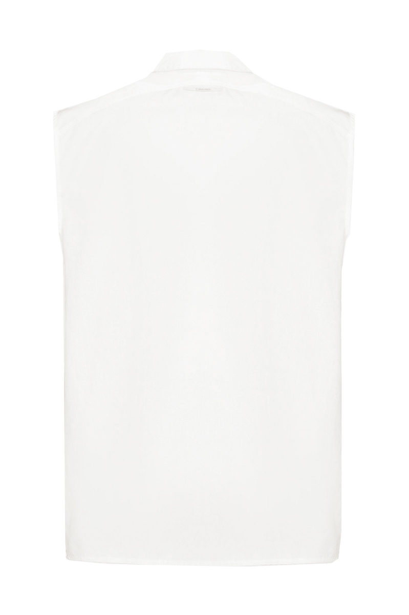 Dames blouse mouwloos wit